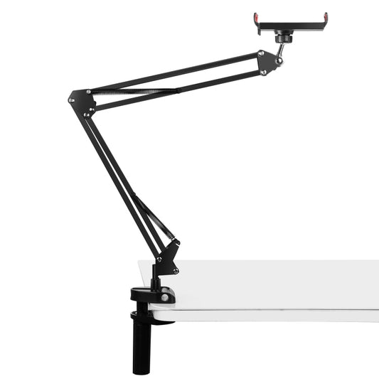 PULUZ Live Broadcast Desktop Articulating Arm Holder with Tablet Clamp (Black)