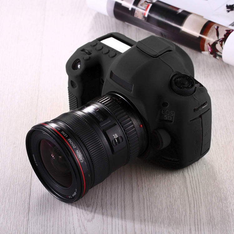 PULUZ Soft Silicone Protective Case for Canon EOS 5D Mark III / 5D3(Black)