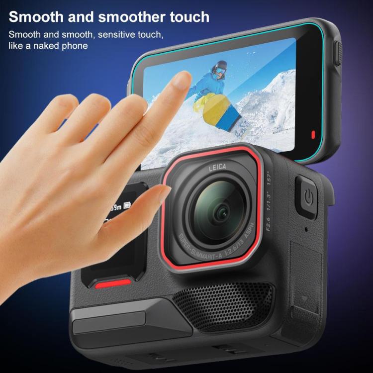 For Insta360 Ace Pro 2 PULUZ 3 in 1 Rear & Front  Screen and Lens Tempered Glass Film (Transparent)
