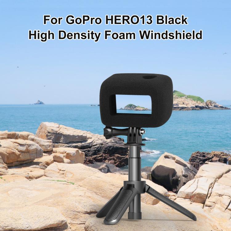 For GoPro HERO13 Black PULUZ Foam Windshield Housing Case (Black)