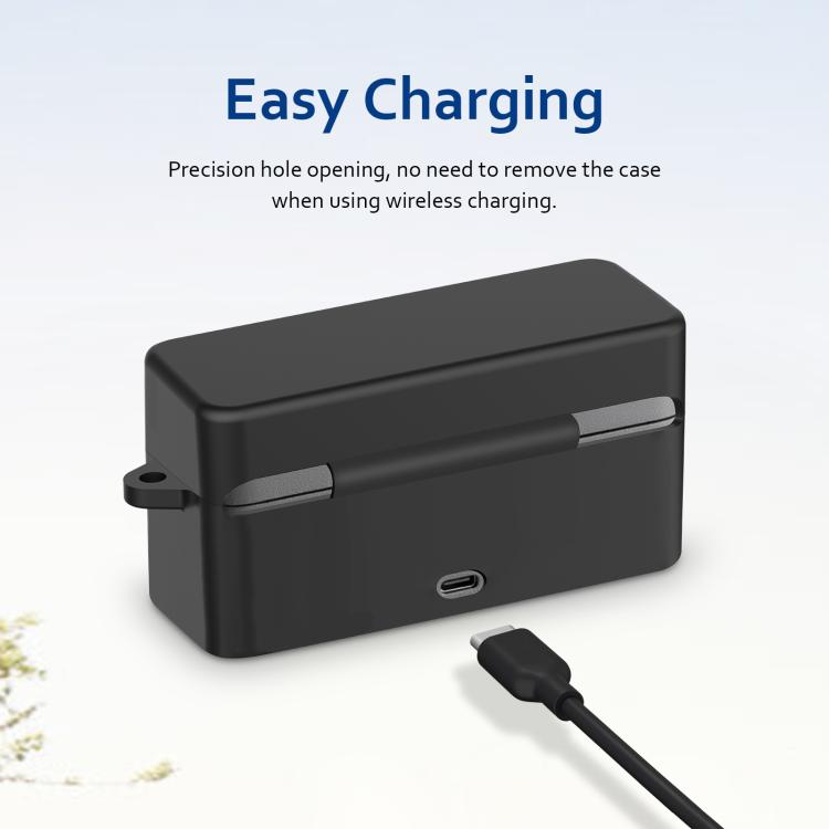 For DJI Mic 2 PULUZ Charging Case Silicone Scratch-proof Protective Cover (Black)