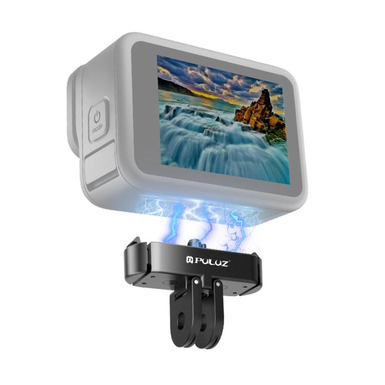 For GoPro HERO13 Black / MAX2 PULUZ Magnetic Quick Release Metal Base (Black)