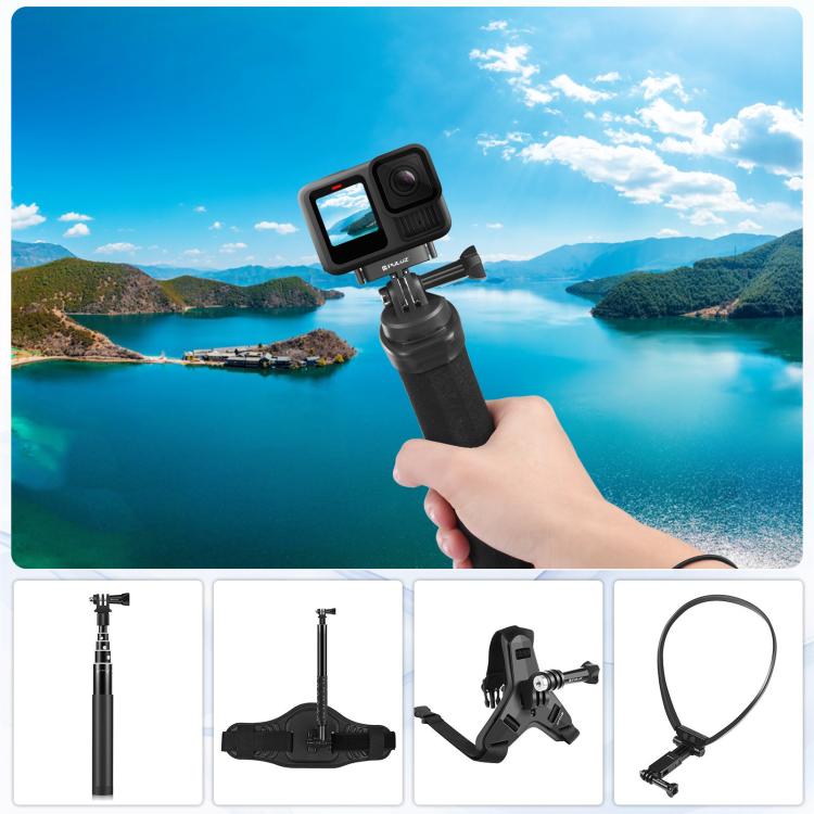 For GoPro HERO13 Black / MAX2 PULUZ Magnetic Quick Release Metal Base (Black)