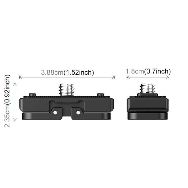 For Insta360 X4 / X3 PULUZ Quick Release 1 /4 inch Folding Base (Black)