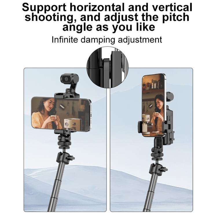 For DJI OSMO Pocket 3 PULUZ Protective Frame Expansion Phone Clamp, Compatible with Tripod Pole (Black)