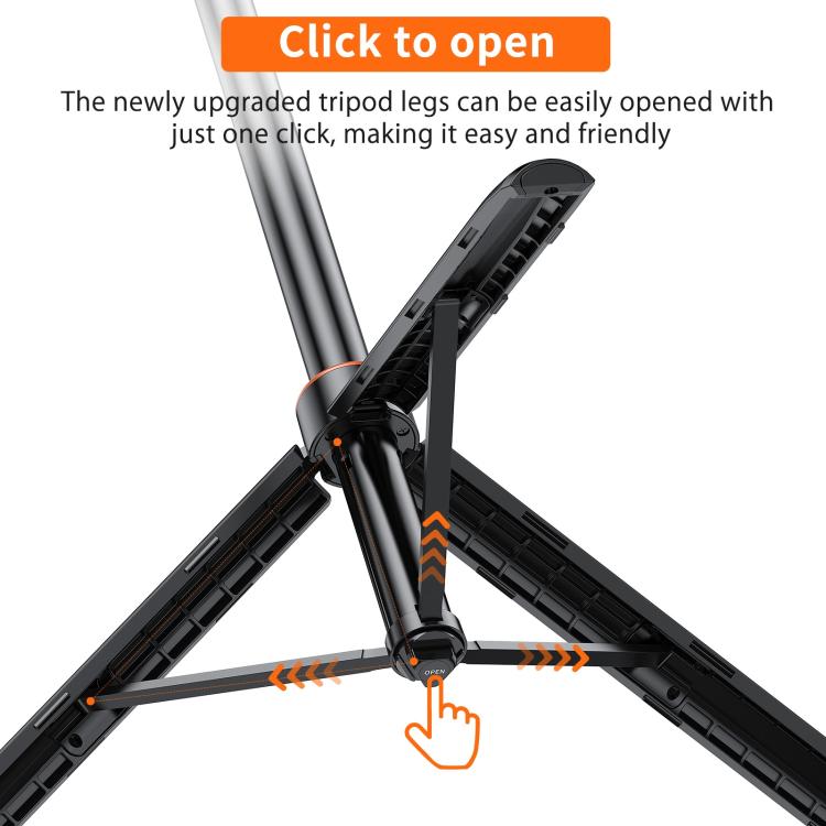 PULUZ 1.4m Action Camera Selfie Stick Tripod Vlog Live Streaming Holder (Black)