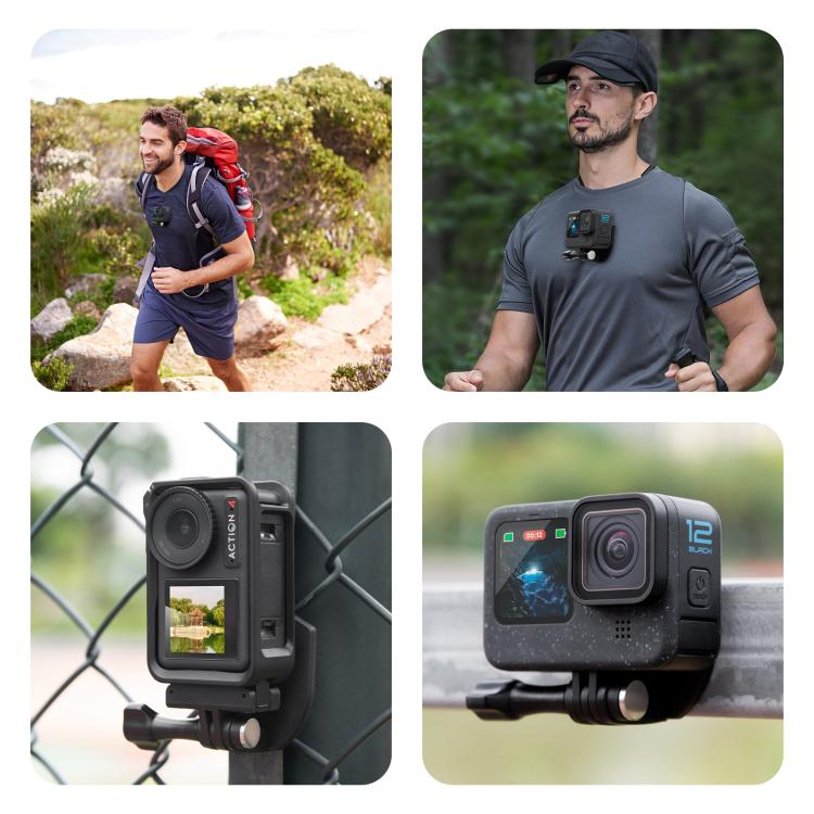 PULUZ Action Camera Magnetic Neck Mount Holder Vlog POV Neck Strap (Black)