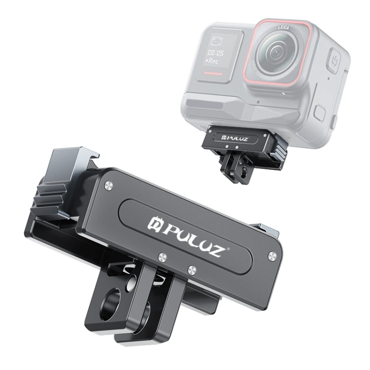 For DJI Osmo Action 5 Pro / 4 / 3 / Osmo 360 PULUZ Magnetic Quick Release Metal Base (Black)