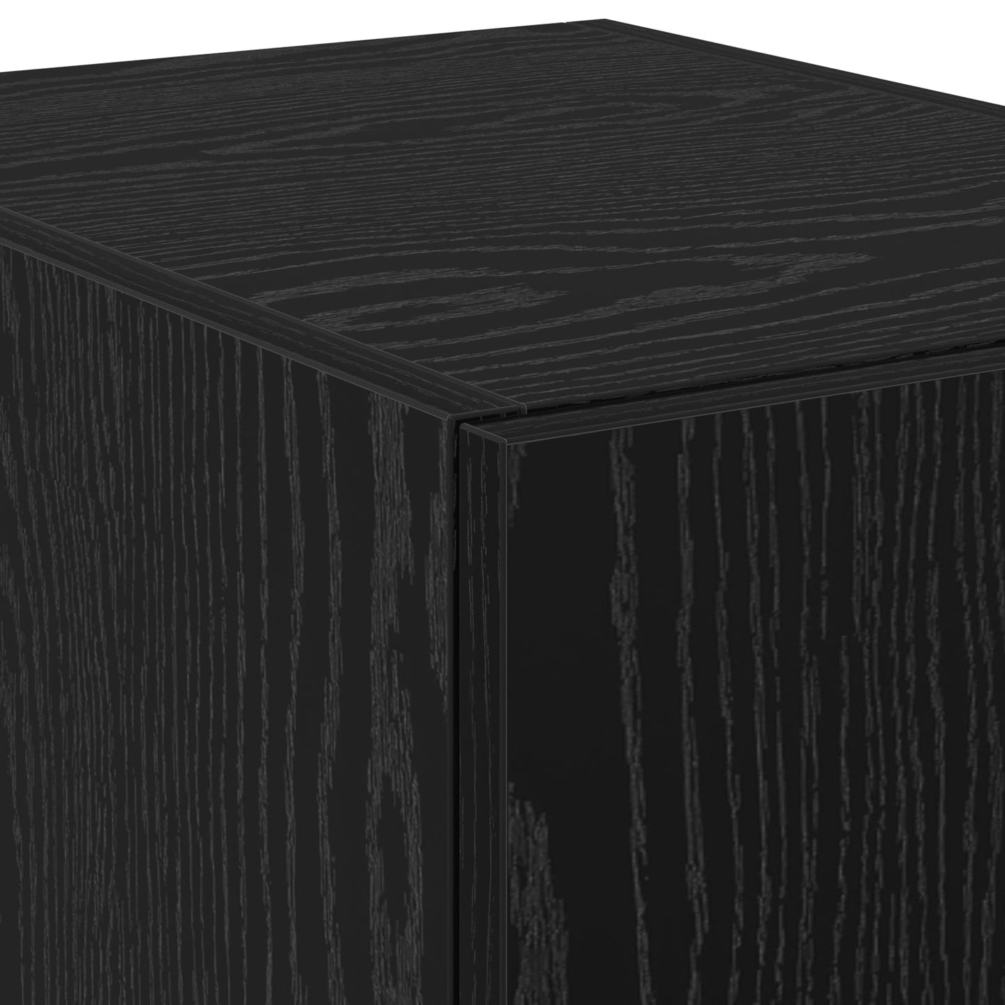 Highboard Black Oak 40x42.5x185 cm Engineered Wood
