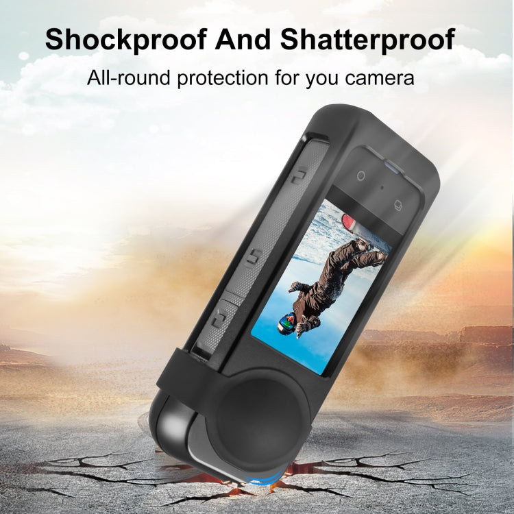 For Insta360 X3 PULUZ Metal Protective Cage Rig Housing Frame with Silicone Lens Cover (Black)
