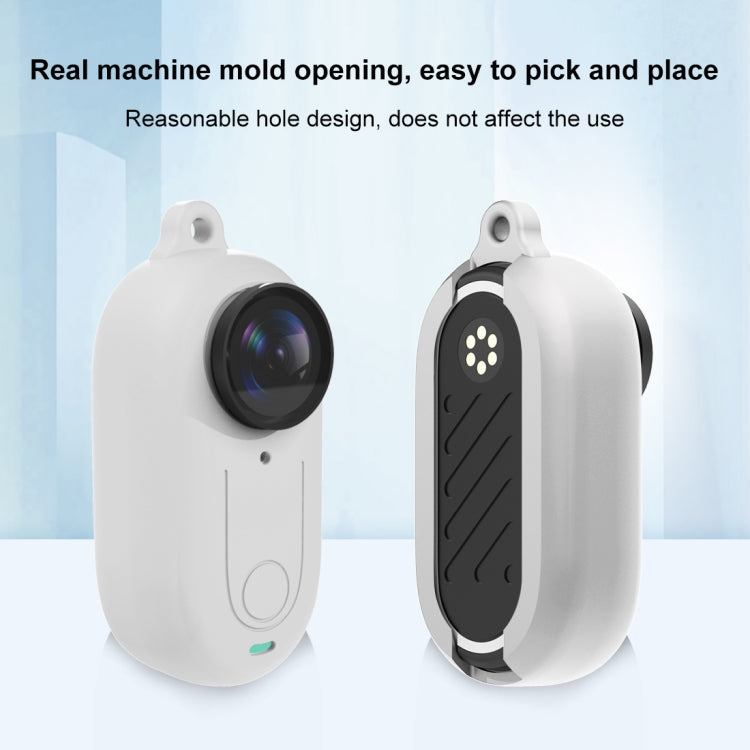 For Insta360 GO 3 PULUZ Camera Silicone Case with Lens  Cover, Silicone Case with Lens Cover (White), Silicone Case with Lens Cover (Black)
