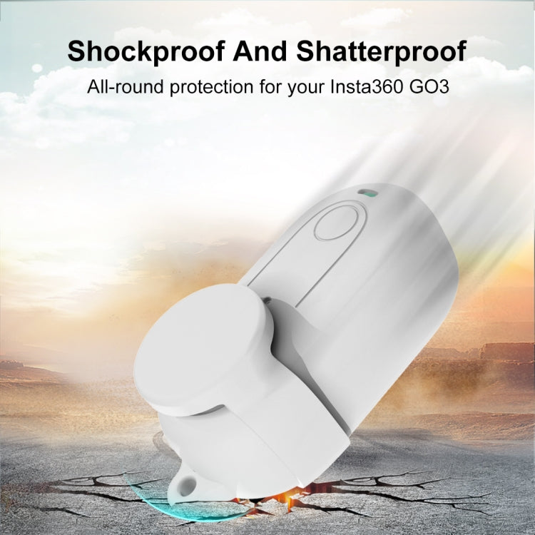 For Insta360 GO 3 PULUZ Camera Silicone Case with Lens  Cover, Silicone Case with Lens Cover (White), Silicone Case with Lens Cover (Black)