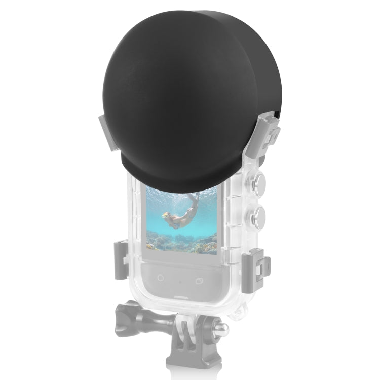 For Insta360 X3 / X4 PULUZ Invisible Dive Case Lens Guard Silicone Protective Cover (Black)