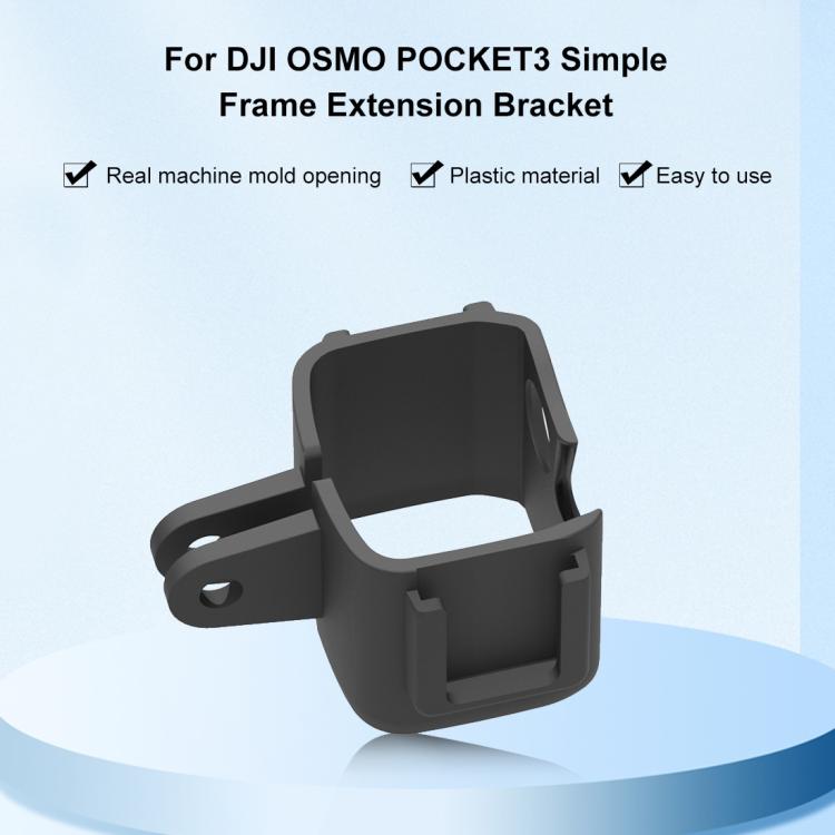For DJI OSMO Pocket 3 PULUZ Protection Frame Cage Expansion Adapter Bracket (Black)