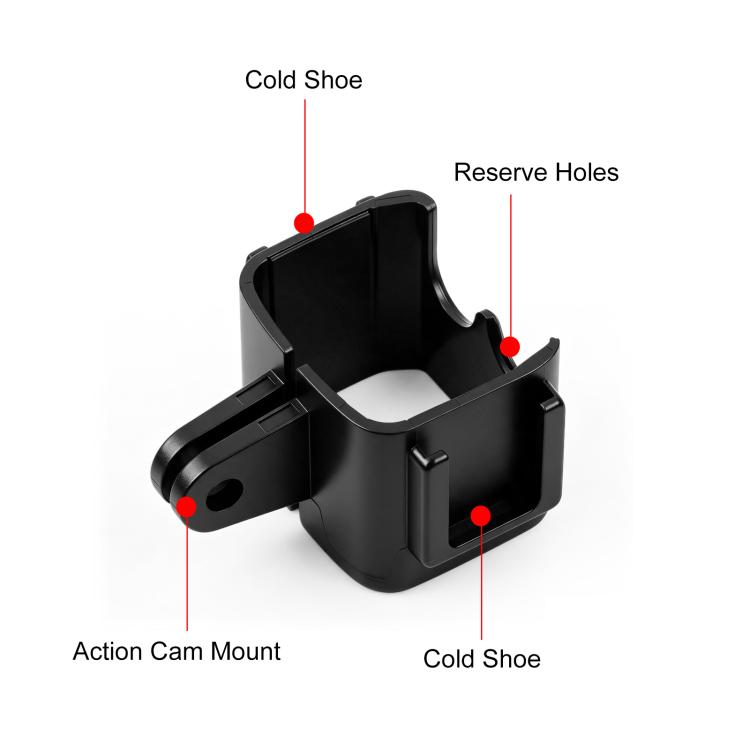For DJI OSMO Pocket 4 / 4P / 3 PULUZ Protection Frame Cage Expansion Adapter Bracket (Black)