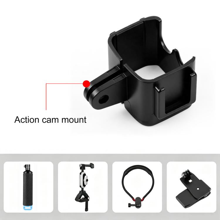 For DJI OSMO Pocket 4 / 4P / 3 PULUZ Protection Frame Cage Expansion Adapter Bracket (Black)