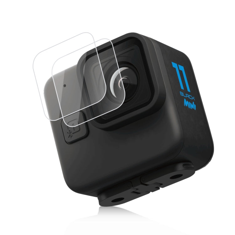 For GoPro Hero11 Black Mini PULUZ 2pcs Lens Tempered Glass Film(Transparent)