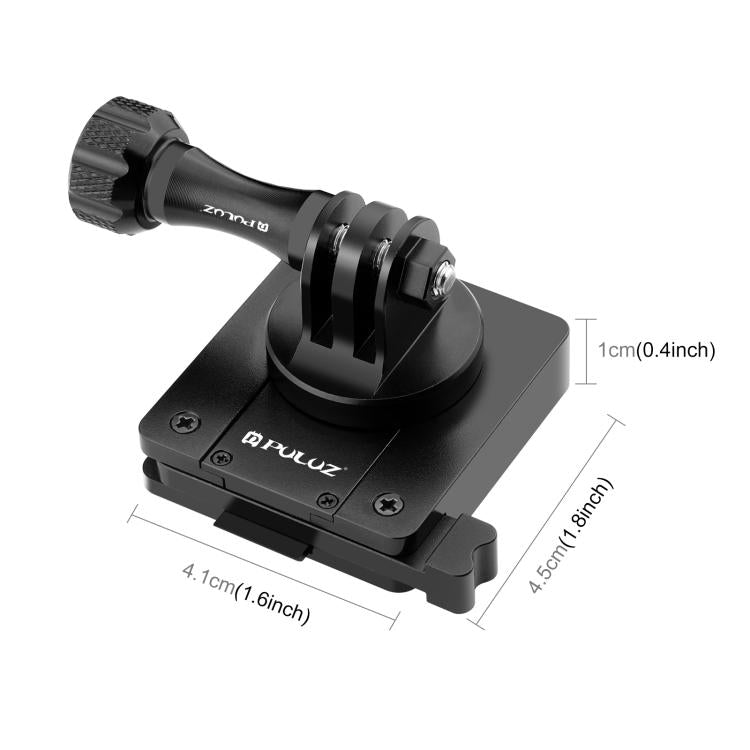 PULUZ Aluminum Quick Release Bracket NVG Helmet Mount for GoPro and Other Action Cameras (Black)