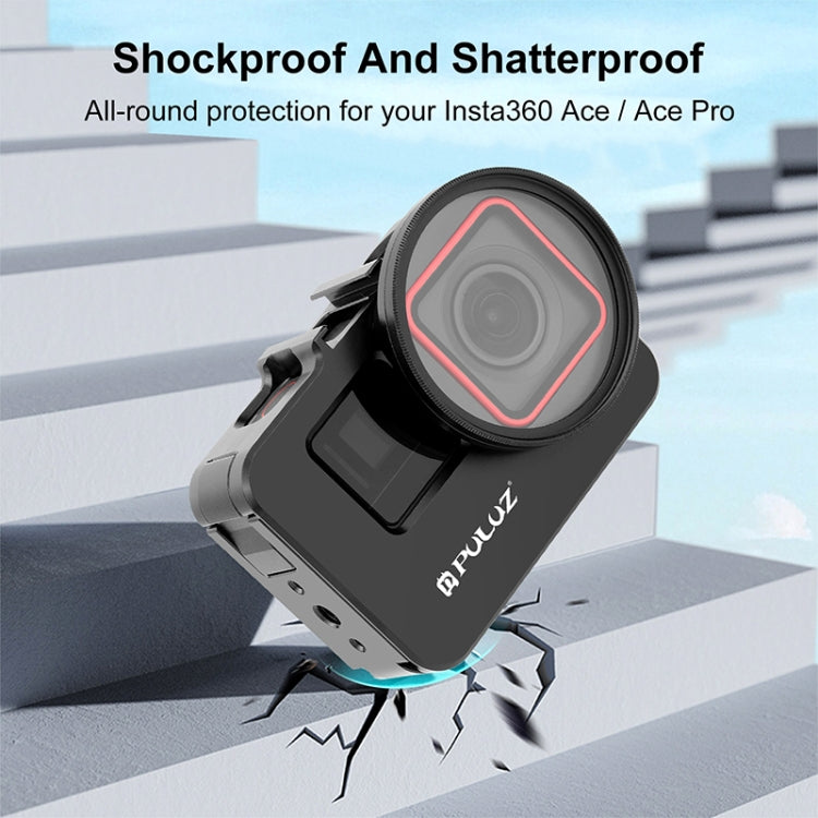 For Insta360 Ace Pro / Ace PULUZ Metal Rabbit Cage Adapter Frame with 52mm UV Filter & Adapter Ring, For Insta360 Ace Meta Cage 2