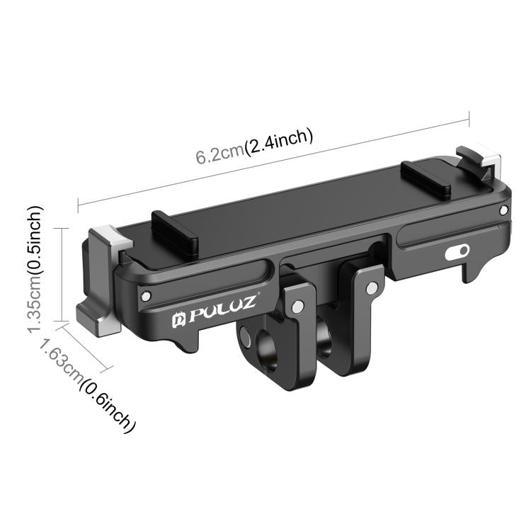 For Insta360 GO3 / GO 3S PULUZ Magnetic ABS Quick Release Base Mount (Black)