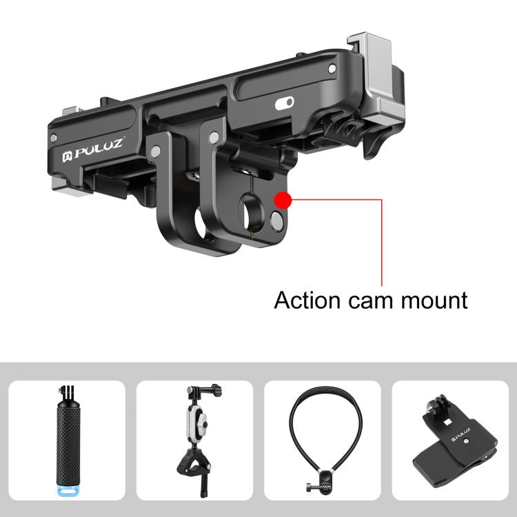 For Insta360 GO3 / GO 3S PULUZ Magnetic ABS Quick Release Base Mount (Black)