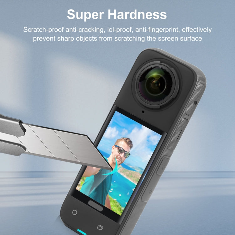 For Insta360 X4 / X5 PULUZ 9H 2.5D Curved HD Screen Tempered Glass Film (Transparent)