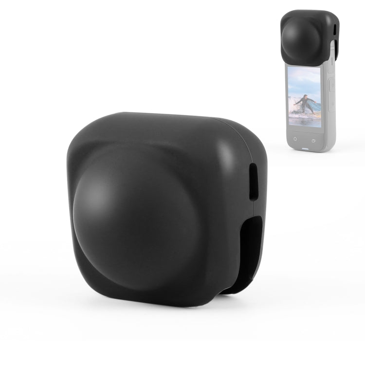 For Insta360 X4 / X4 Air / X5 PULUZ Silicone Protective Lens Cover (Black)