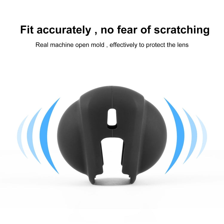 For Insta360 X4 / X4 Air / X5 PULUZ Silicone Protective Lens Cover (Black)