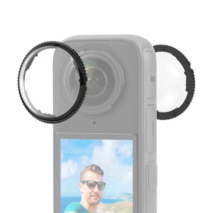 For Insta360 X4 PULUZ Rotation PC Lens Guard  Protective Cover (Transparent)