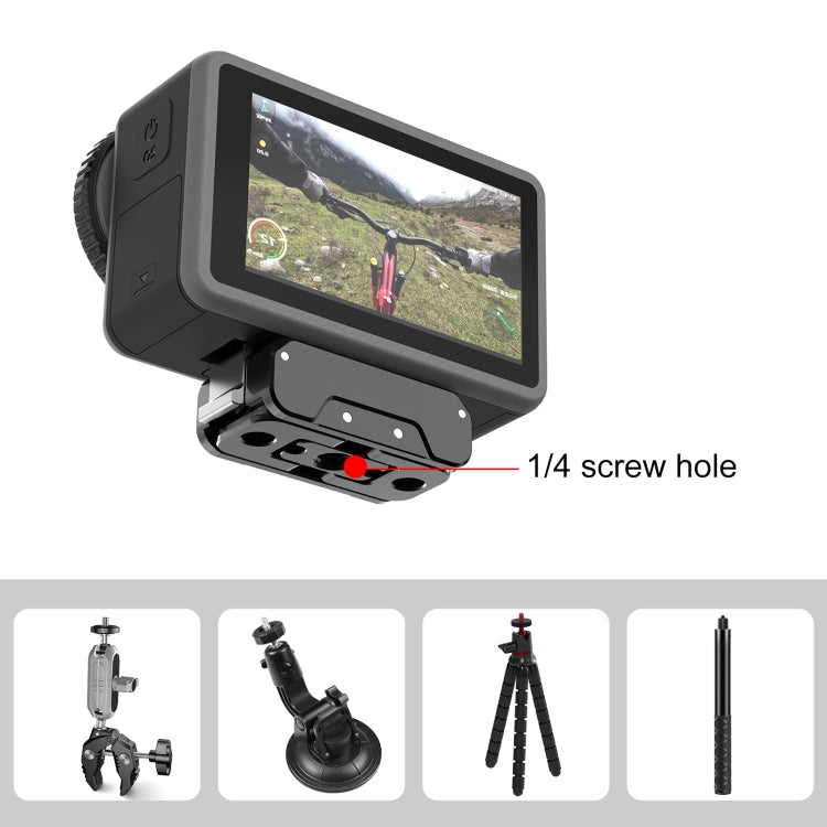 For DJI Osmo Action 5 Pro / 4 / 3 / Osmo 360 PULUZ Magnetic Quick Release Metal Base (Black)