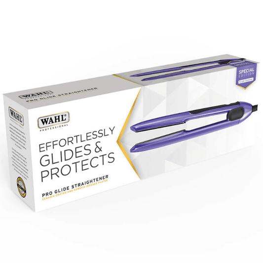 WAHL Pro Glide Straightener: Ultra-Smooth, Frizz-Free Styling for Salon-Quality Results | Special Edition Purple Shimmer