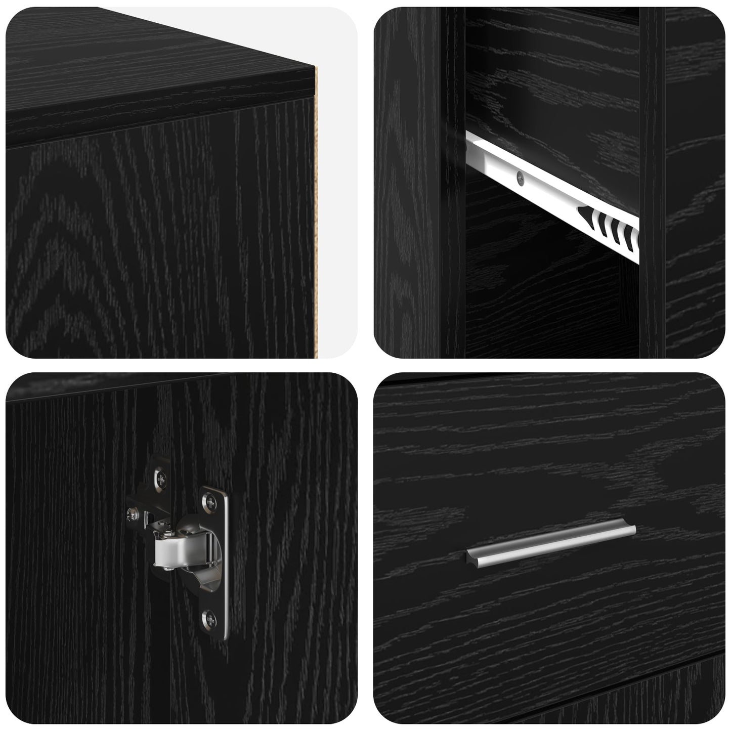 Corner Desk Black Oak 102x88x75 cm Engineered Wood