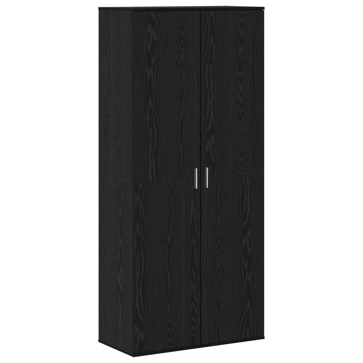 Highboard Black Oak 80x39x178 cm Engineered Wood