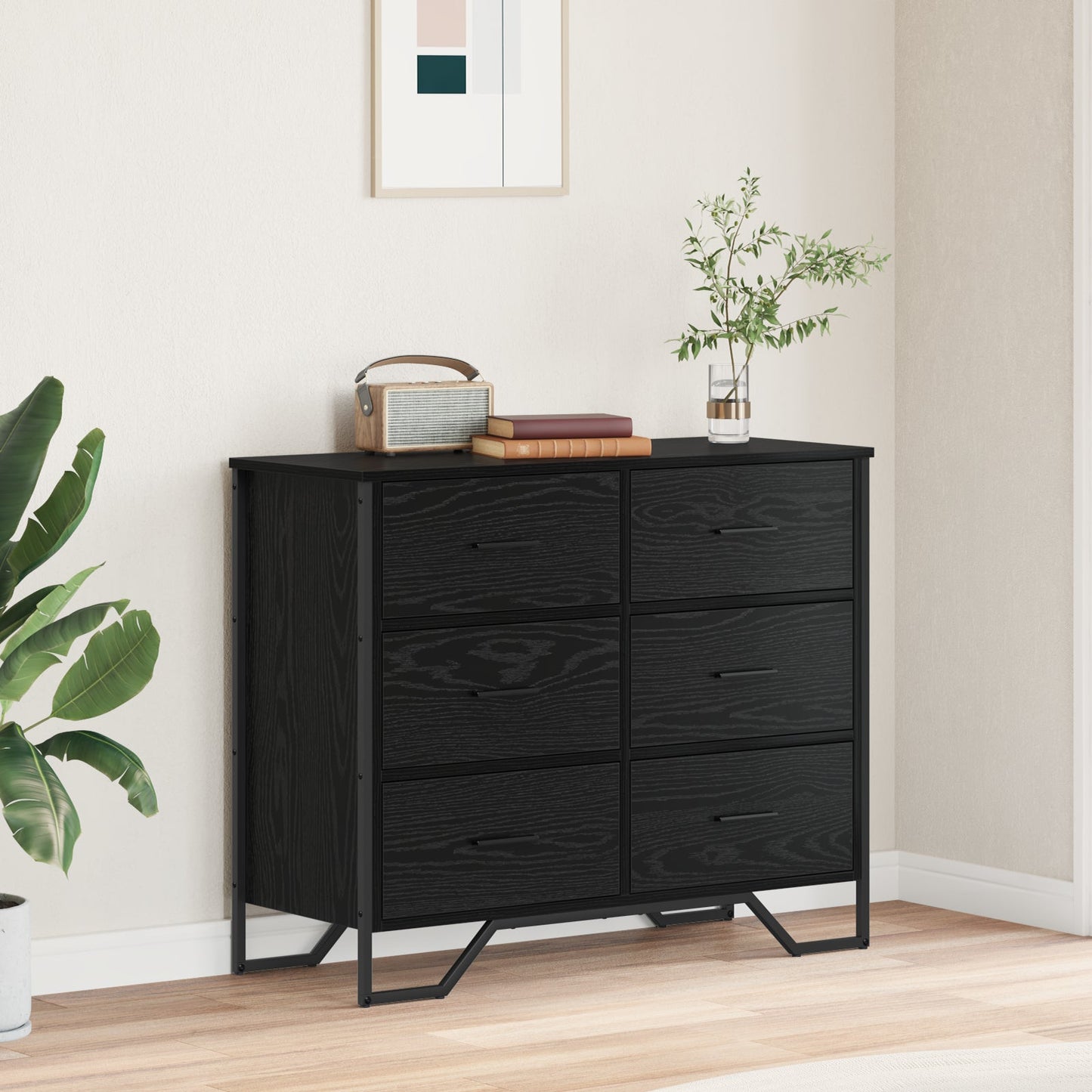 Chest of Drawers Black Oak 91x35.5x74.5 cm Engineered Wood