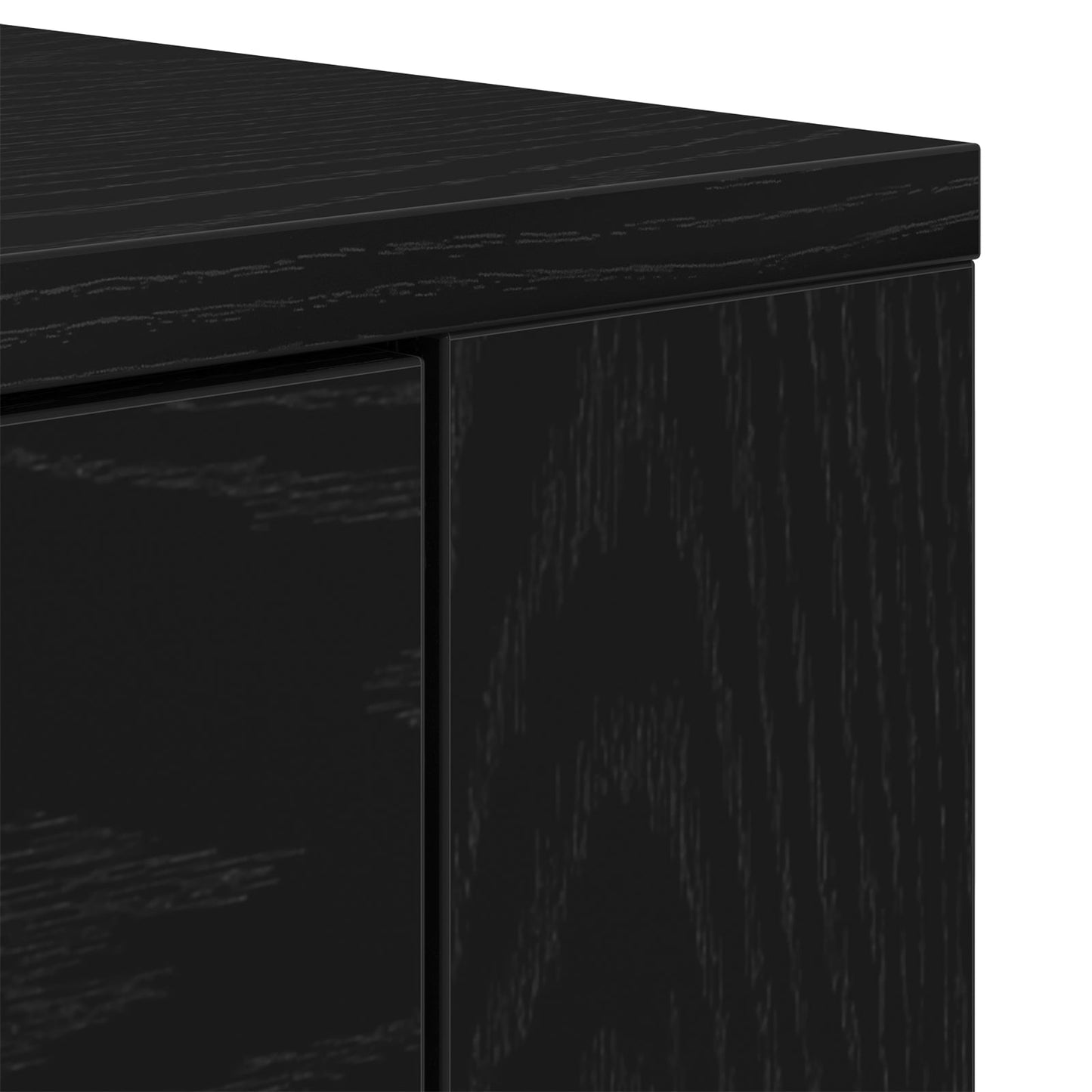 Sideboards 2 pcs Black Oak Engineered Wood