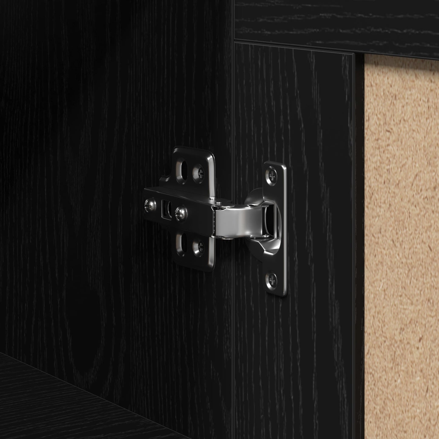 Highboard Black Oak 69.5x34x180 cm Engineered Wood