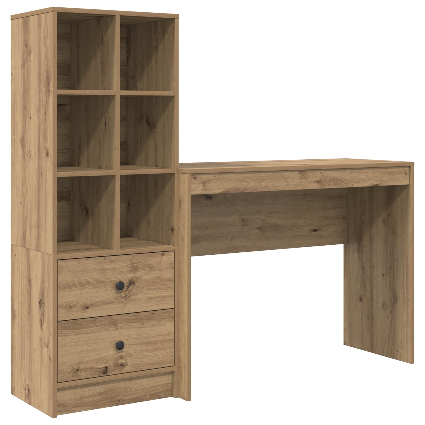 Desk with Storage Artisan Oak Engineered Wood