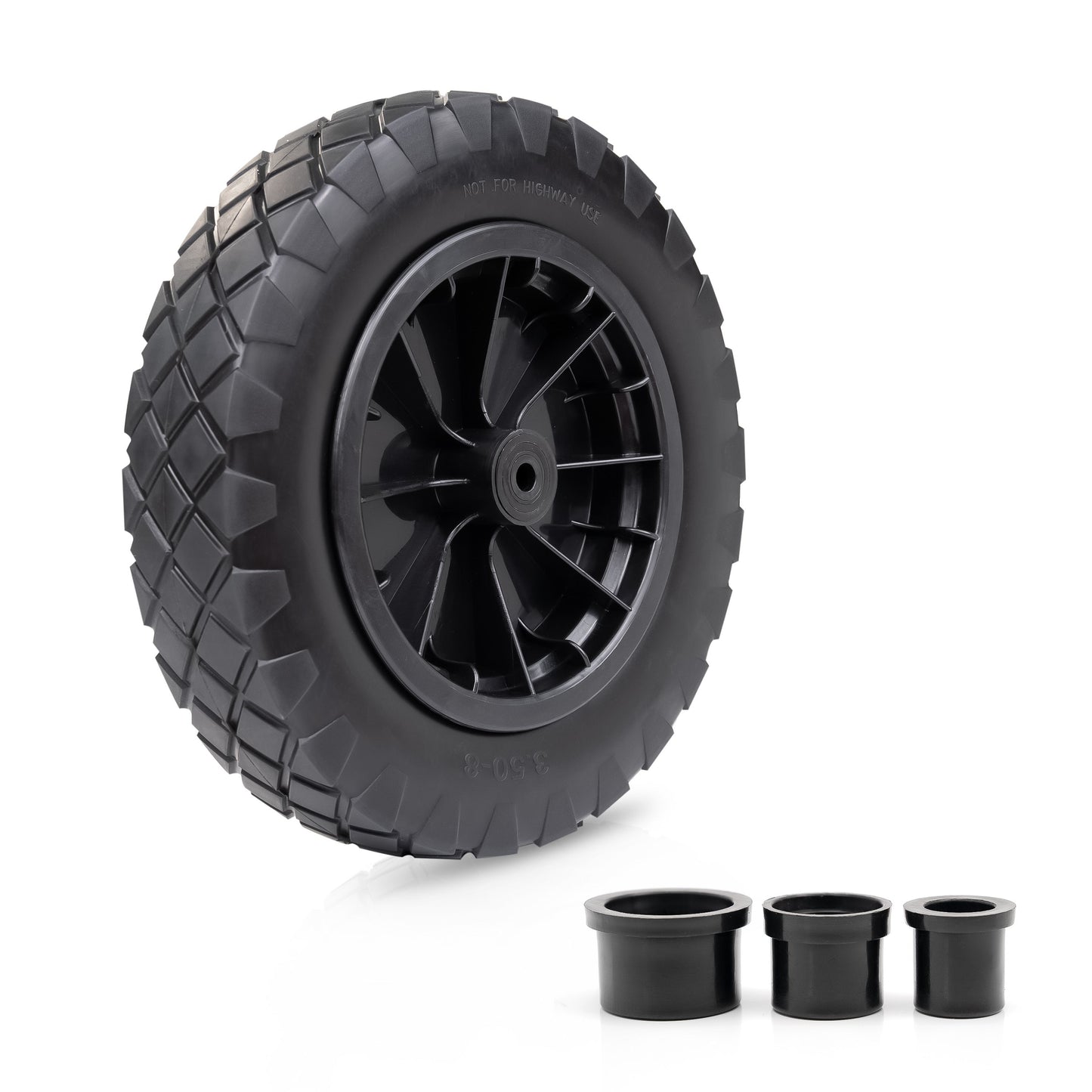 14" Puncture Proof Wheelbarrow Wheel - Black