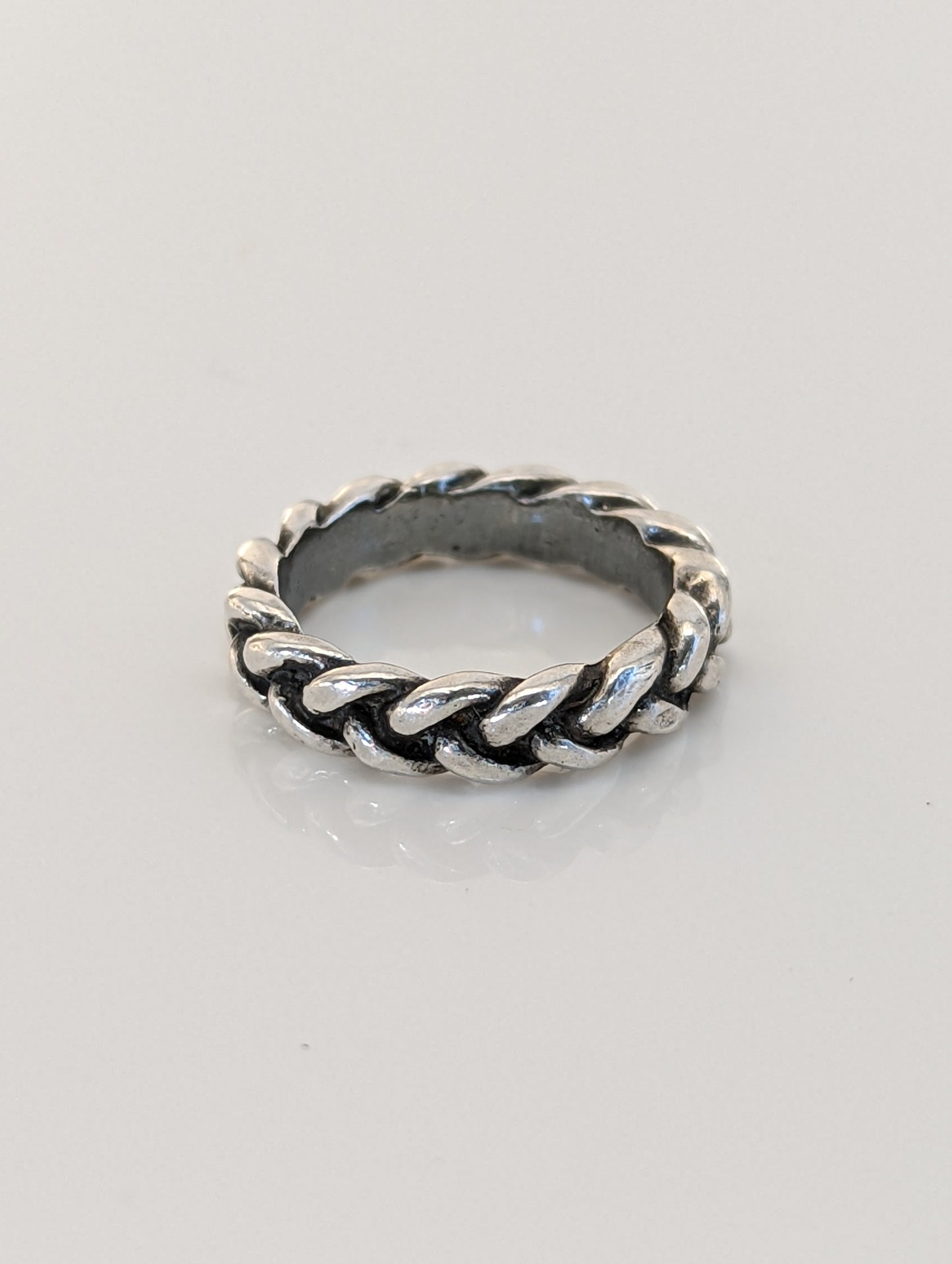 Silver Steed Plaited Ring 2