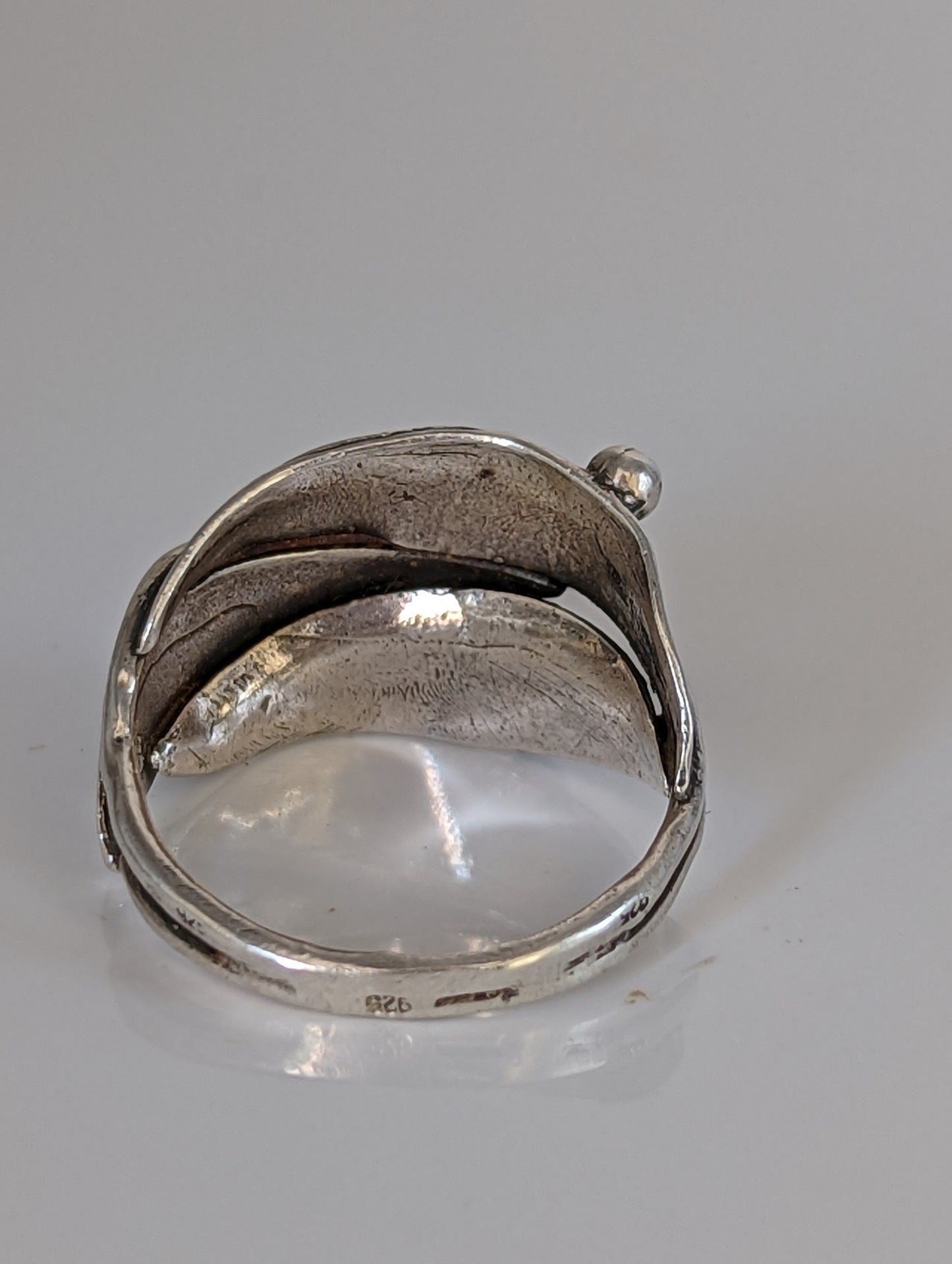 925 Silver Leaves Ring with Silver Buds – Nature-Inspired Gift