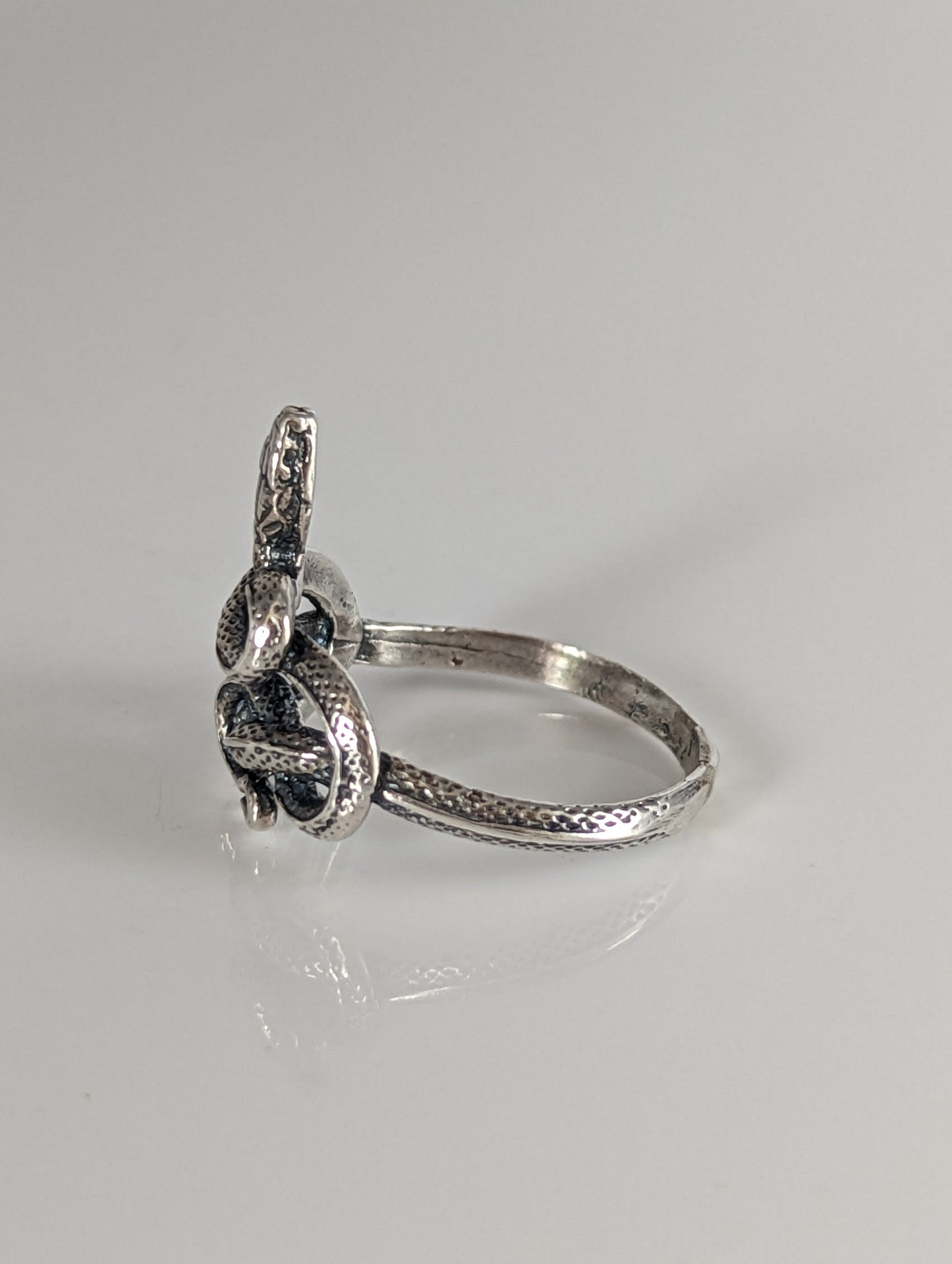 Silver Steed Snake Silver Ring