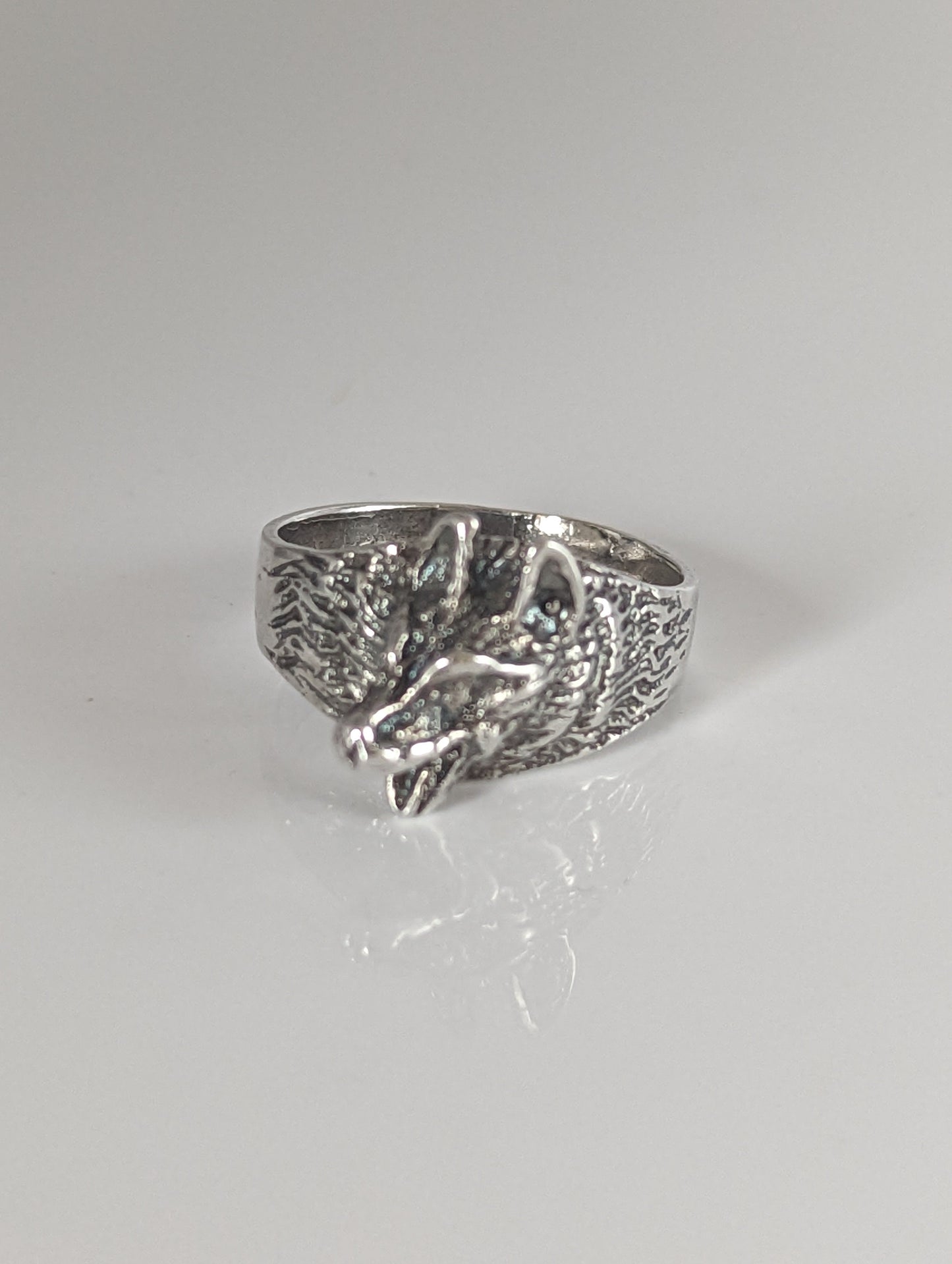Silver Steed Wolf Silver Ring
