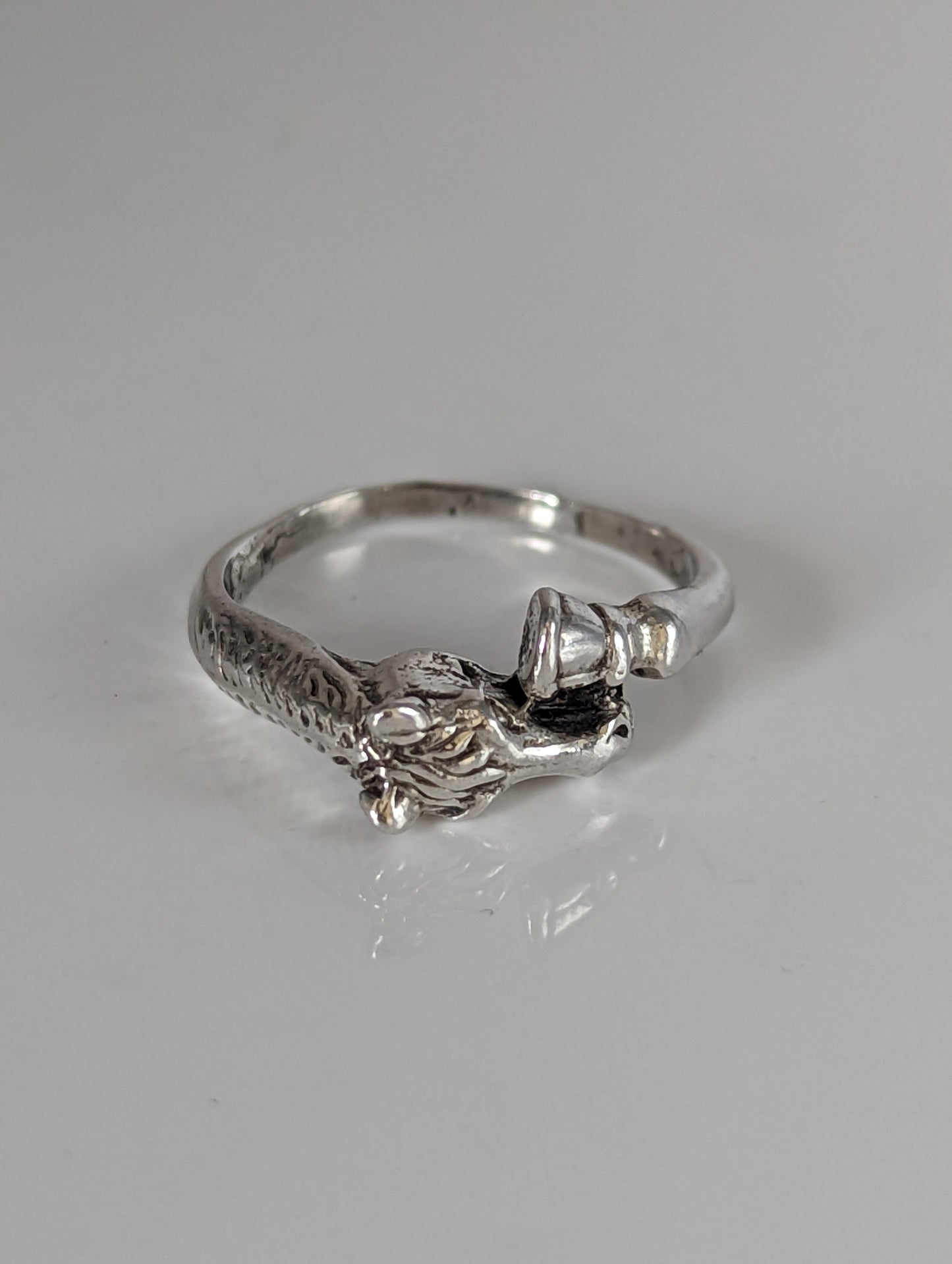 925 Silver Horse Head & Hoof Ring – Equestrian Gift for Him or Her