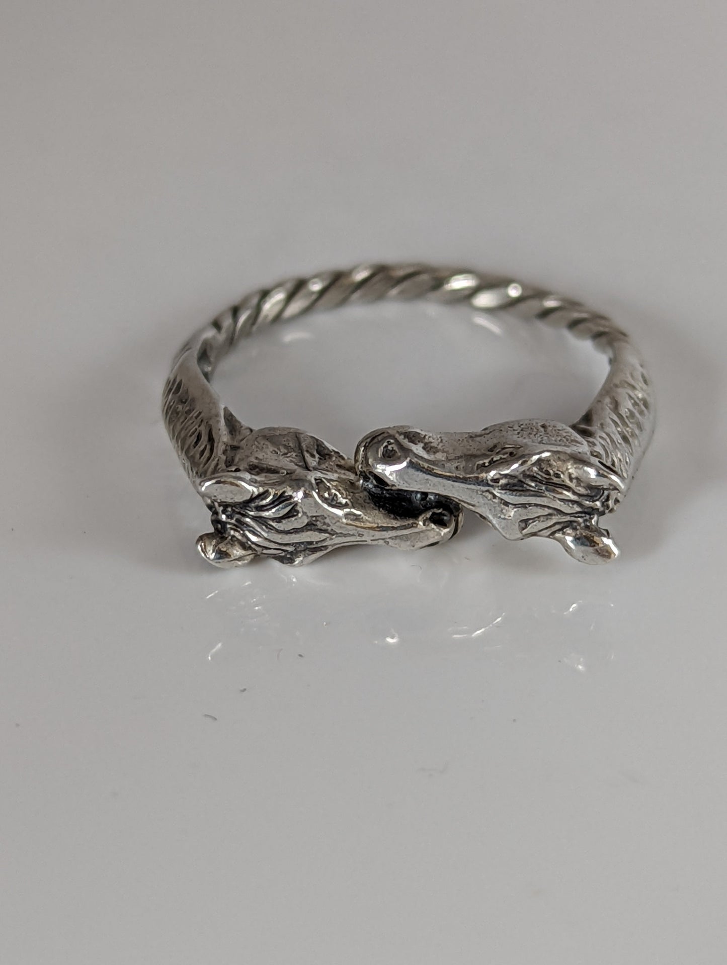 925 Silver Two Horse Heads Ring – Equestrian-Inspired Gift for Him or Her