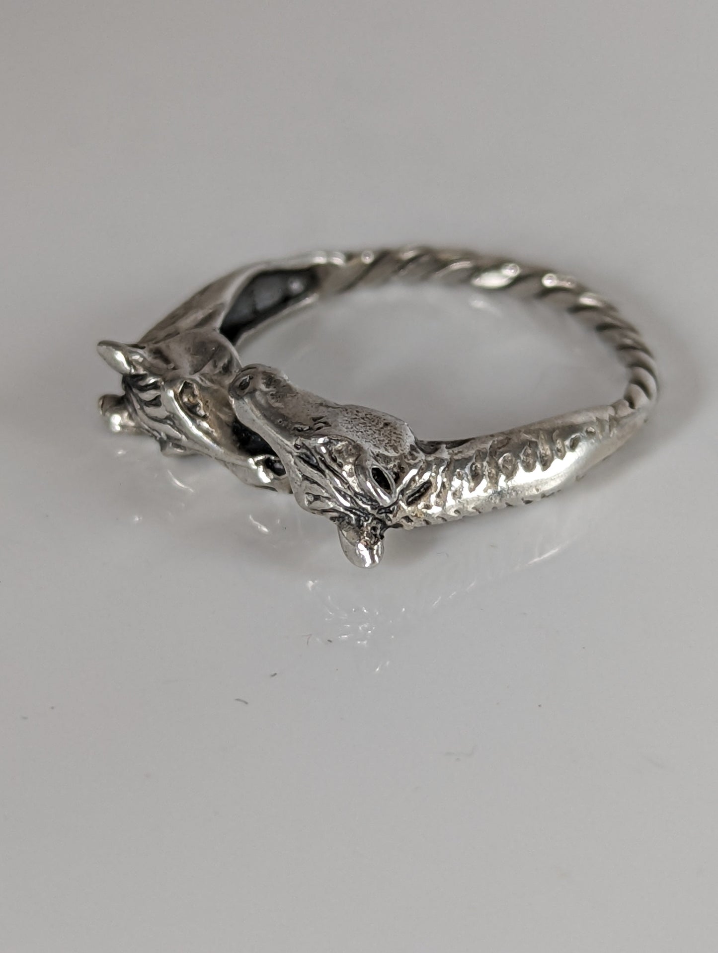 925 Silver Two Horse Heads Ring – Equestrian-Inspired Gift for Him or Her