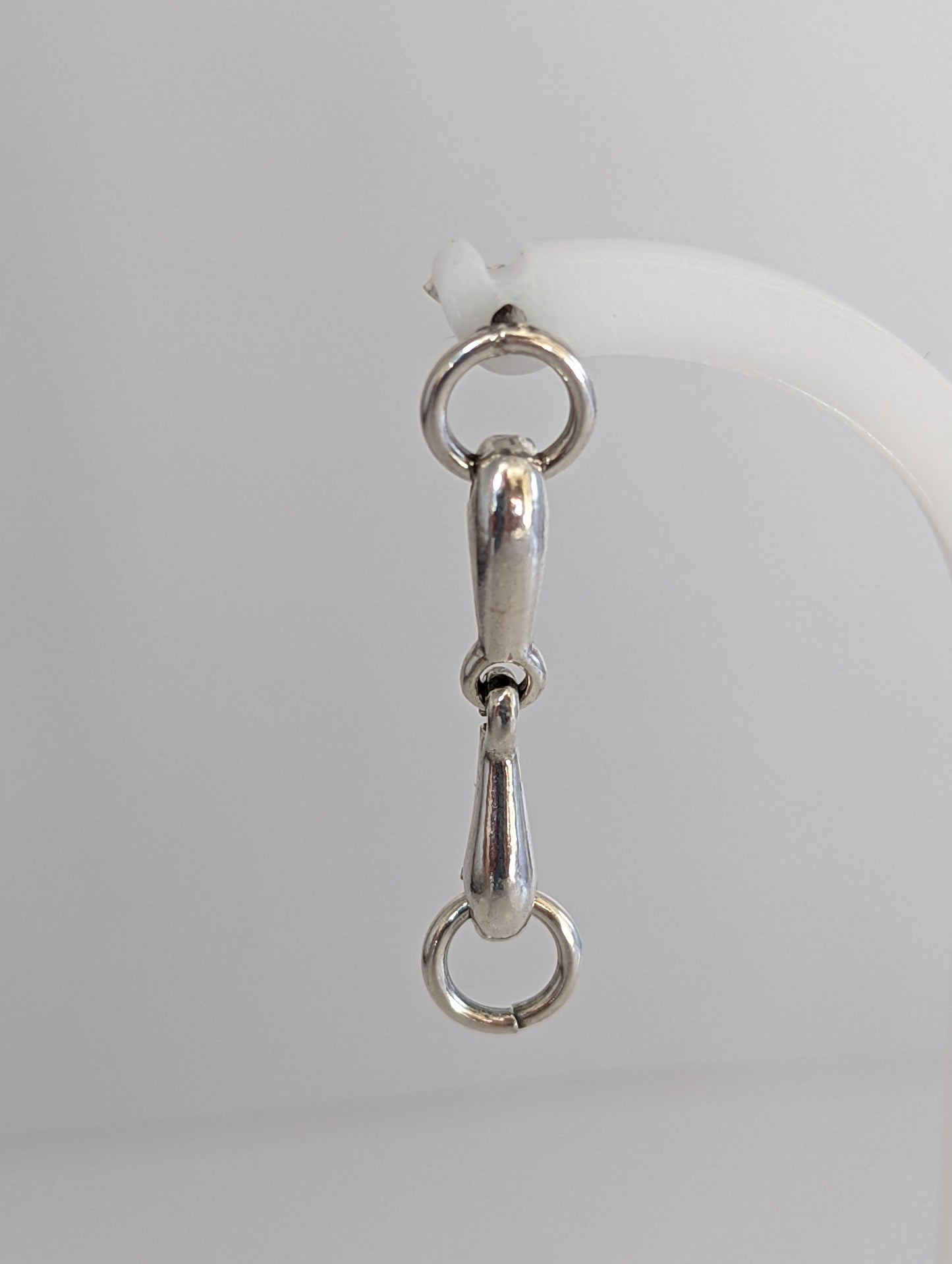 Silver Steed Snaffle Bit Stud Earrings
