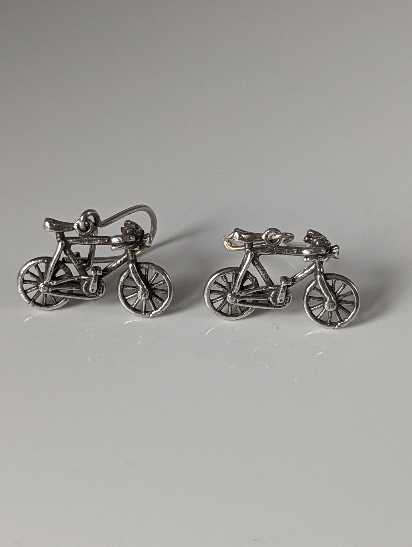 Silver Steed Bicycles Dropped Earrings
