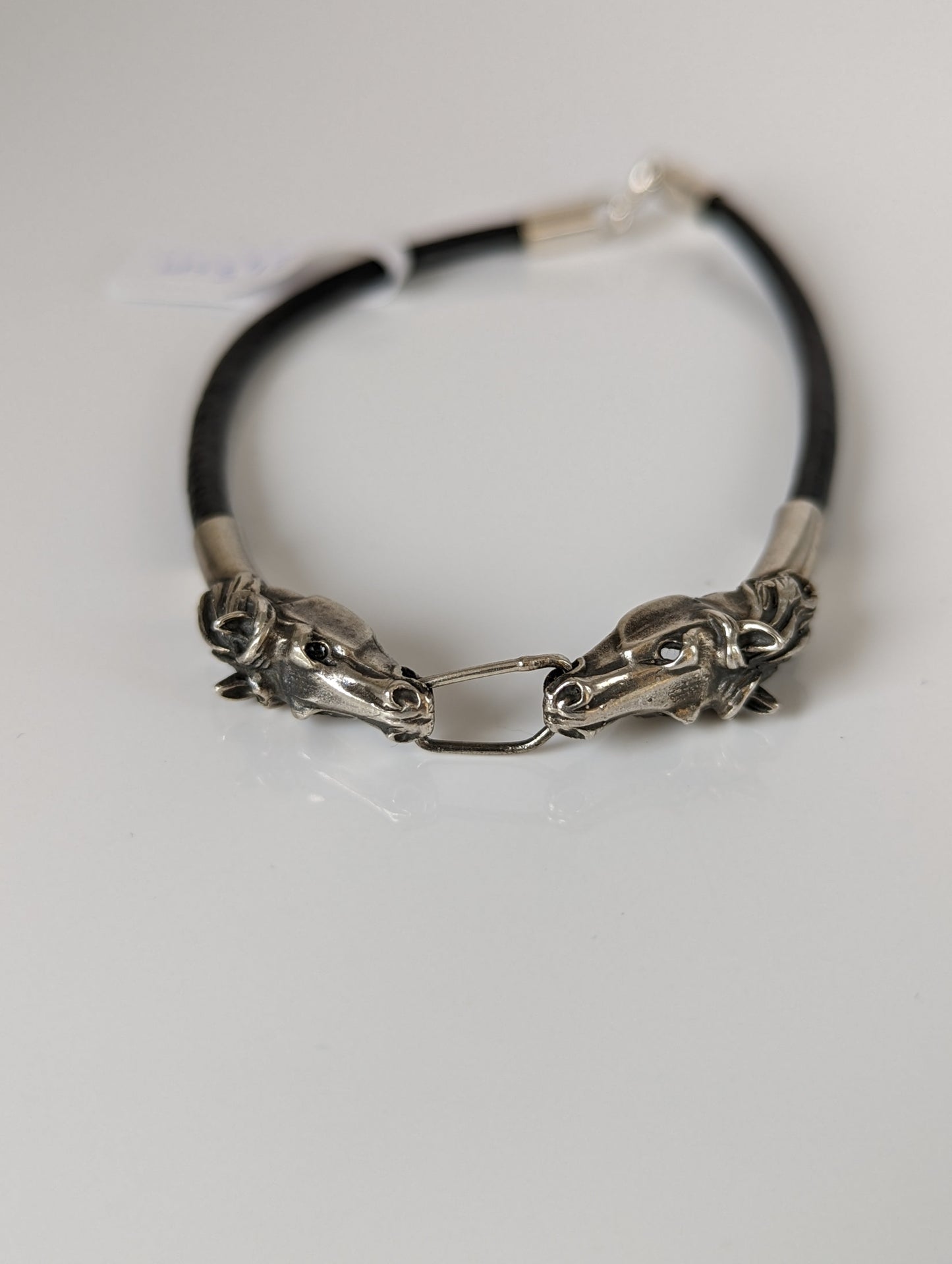 Silver Steed Horse Head Link Bracelet