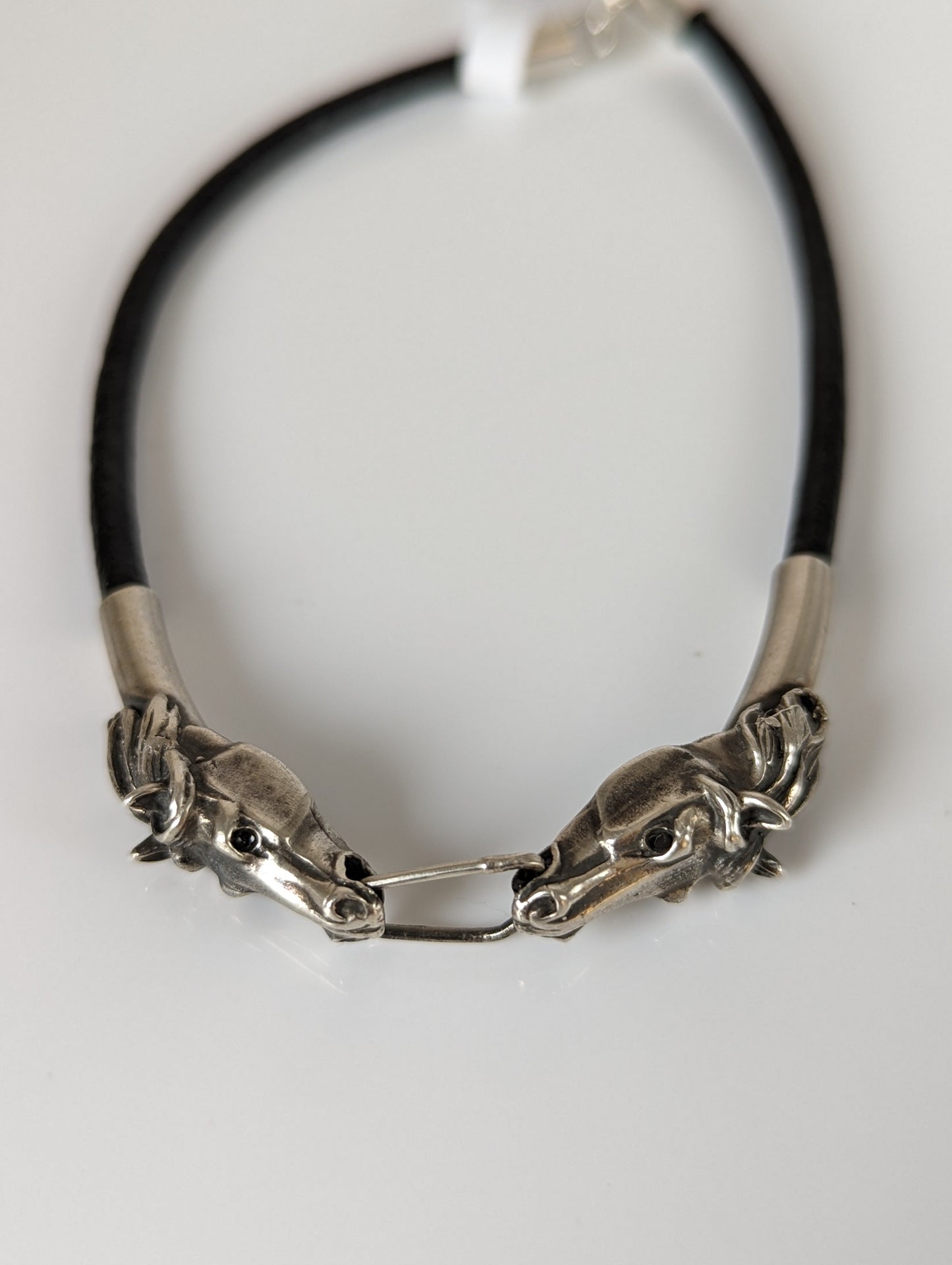 Silver Steed Horse Head Link Bracelet