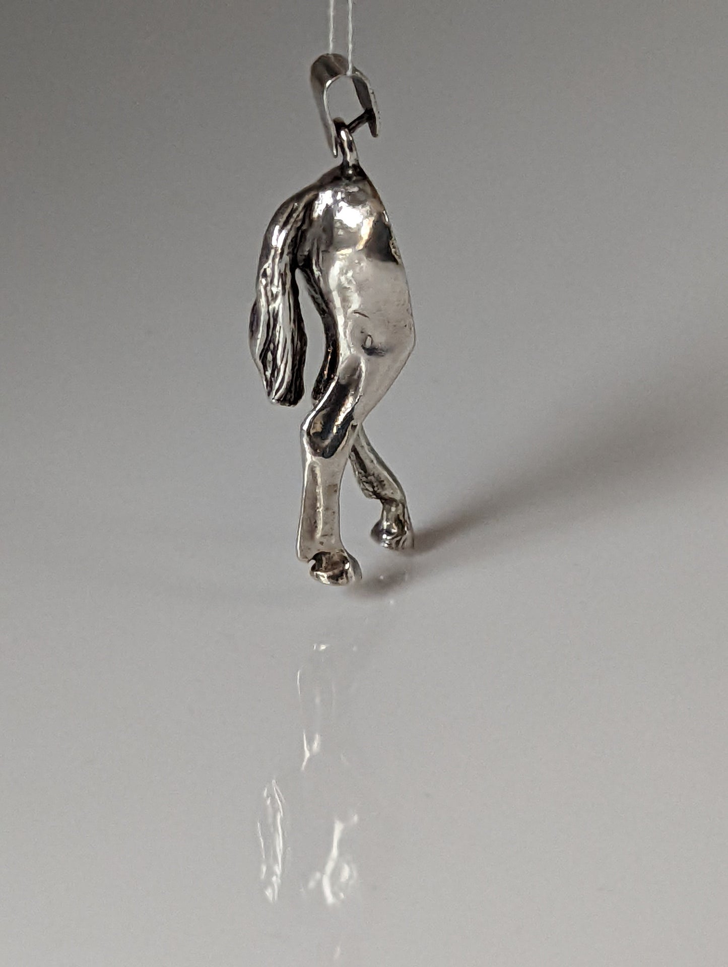 Silver Steed Hindquarters Silver Pendant
